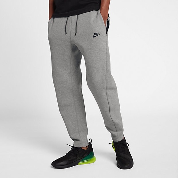 nike tech fleece pants grey white